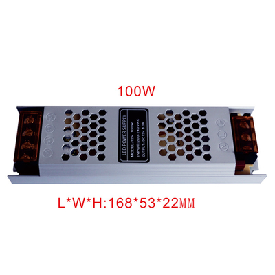 188*47*35mm シルバー スリム スイッチング 電源 LED ライト C 電力 12V 100W 出力