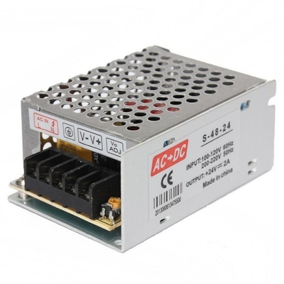 110V/220V 入力 24V 2A 50W S-50-24 LED CCTV 単一の出力のための切り替える電源