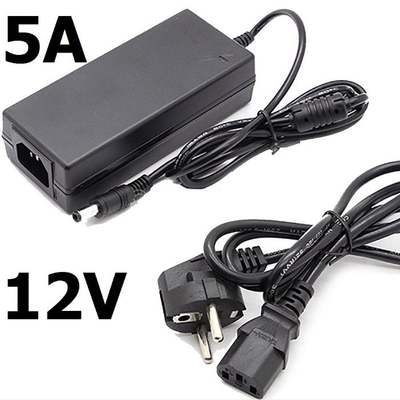 AC100-240V DC 12V 入力C電源 12V 5A ノートPC電源アダプタ CE証明書 黒