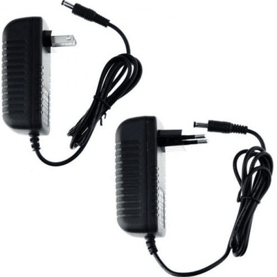 黒 12V 2A 壁型電源アダプタ C-Power から 1.2m DCケーブル
