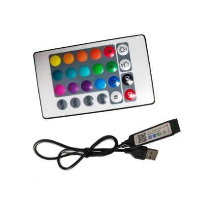 RGB LED ストライプライトコントローラ 24Key リモート USB 電源 170lm/w 光効率