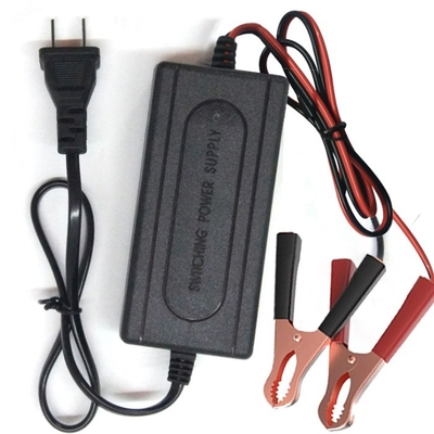 輸入電圧と電流100-240V/0.6Aの12V 1Aモーターサイクル自動車バッテリー充電器