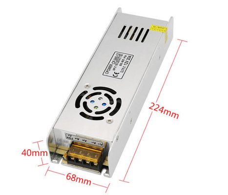 単一出力型およびAC110V/220V入力電圧のための24vの240w 20aスリーム電源